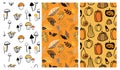 Autumn pattern set. Perfect for wallpaper, gift paper, pattern fills, web page background, autumn greeting cards. fall Royalty Free Stock Photo