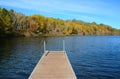 Autumn At Pennington Mine Lake And Boat Dock