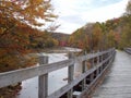 Autumn color on a rail trail in  Pennsylvania Royalty Free Stock Photo