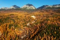 Autumn picturesque Tatra mountain landscape
