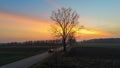 Autumn in Polish village - landscape Royalty Free Stock Photo