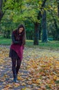 Autumn portait, lovely girl