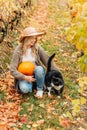 Autumn portrait of beautiful woman with blond hair Royalty Free Stock Photo