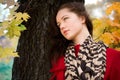 Autumn portret of beautiful girl Royalty Free Stock Photo