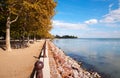 Autumn promenade at Lake Balaton , Hungary Royalty Free Stock Photo