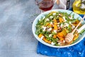 Autumn pumpkin and arugula salad