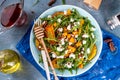 Autumn pumpkin and arugula salad