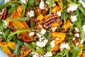 Autumn pumpkin and arugula salad