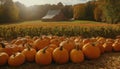 Autumn Pumpkin Harvest in Countryside Royalty Free Stock Photo