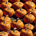 Autumn Pumpkin Thanksgiving Background - seamless tileable pattern Royalty Free Stock Photo