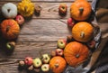Autumn Pumpkin Thanksgiving Background Royalty Free Stock Photo