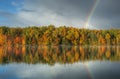 Autumn Rainbow, Moccasin Lake Royalty Free Stock Photo