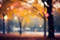 Autumn rainy background. Copy space