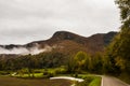 Autumn rainy day in La Garrotxa, Spain Royalty Free Stock Photo