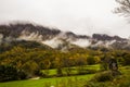 Autumn rainy day in La Garrotxa, Spain Royalty Free Stock Photo