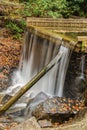 Autumn at Rakes Mill Pond Dam Royalty Free Stock Photo