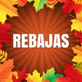 Autumn Rebajas Poster With Leaves Royalty Free Stock Photo