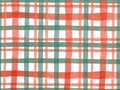 Autumn red and green tartan watercolor background thanksgiving wallpaper