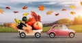 Autumn food delivery Royalty Free Stock Photo
