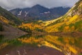 Autumn Reflection at Maroon bells Royalty Free Stock Photo