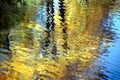 Autumn reflection in water Royalty Free Stock Photo