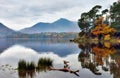Autumn reflections at Friar's Crag Royalty Free Stock Photo