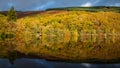 Autumn reflections in Loch Ard, Scotland Royalty Free Stock Photo