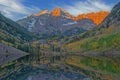 Autumn Reflections Maroon Bells at Sunrise Royalty Free Stock Photo