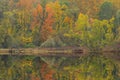 Autumn Reflections Pond Lily Lake Royalty Free Stock Photo