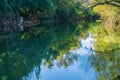 Autumn Reflections on the Roanoke River Royalty Free Stock Photo