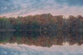 Autumn Reflections at Sunrise Hall Lake