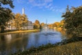 Fall in Riga, view of the city channel