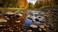 Autumn River: Bold And Vibrant Colors In Serene And Tranquil Scenes