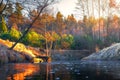 Autumn river landscape Royalty Free Stock Photo