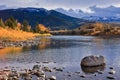 Autumn River in Montana. Royalty Free Stock Photo