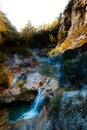 Autumn River in Valley Oetschergraben Austria, Lower Austria, Oetscher Mariazell, Oetscher valley Royalty Free Stock Photo