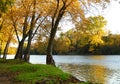 Autumn Riverbank Landscape Royalty Free Stock Photo