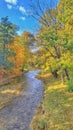 Autumn Riverside view from Olomouc Royalty Free Stock Photo