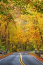 Autumn roads in Pisgah National Forest, North Carolina