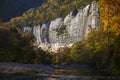 Autumn at Roark Bluff in Steel Creek Campground along the Buffalo River located in the Ozark Mountains, Arkansas Royalty Free Stock Photo