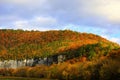 Autumn at Roark Bluff in Steel Creek Campground along the Buffalo River located in the Ozark Mountains, Arkansas Royalty Free Stock Photo