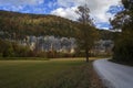 Autumn at Roark Bluff in Steel Creek Campground along the Buffalo River located in the Ozark Mountains, Arkansas Royalty Free Stock Photo