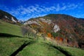 Autumn rural landscape in Romania mountains