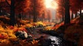 A serene autumn landscape