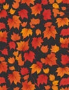 Seamless pattern of autumn reddish leaves Non-direction organic pattern for texturing