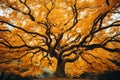 Autumn\'s Whispers: Tree of Life Represented by a Mesmerizing Autumn Tree. Generative AI