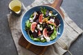 Roast beetroot, figs and feta salad Royalty Free Stock Photo