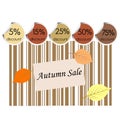 Autumn sale background with bar code Royalty Free Stock Photo