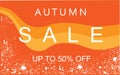 Autumn sale banner concept vector