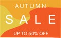 Autumn sale banner concept vector illustration